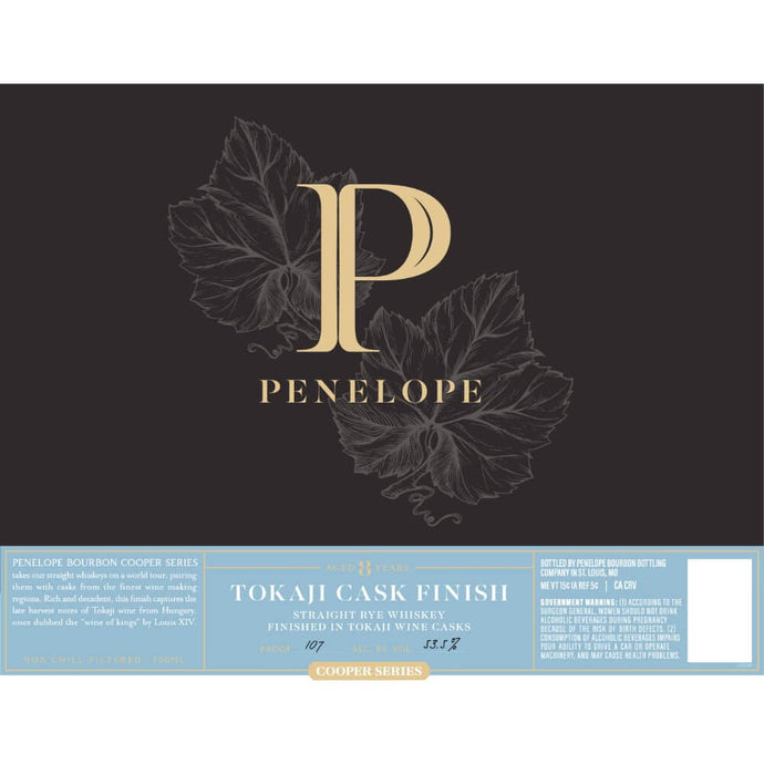 Penelope 8 Year Old Tokaji Cask Finish Straight Rye - Main Street Liquor