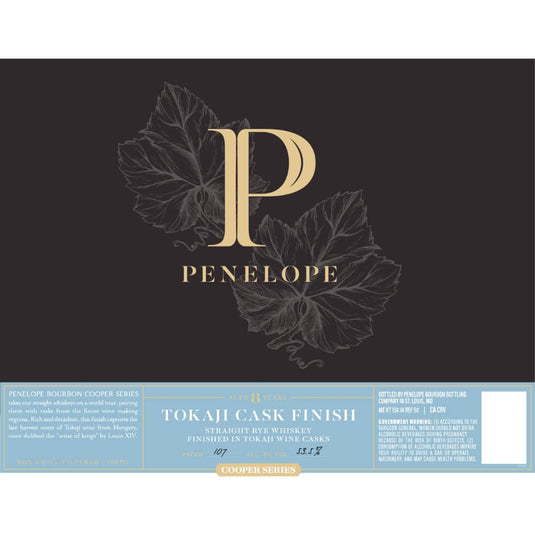 Penelope 8 Year Old Tokaji Cask Finish Straight Rye - Main Street Liquor