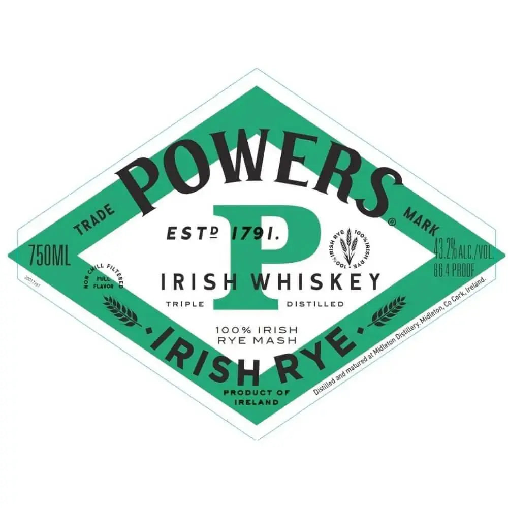 Powers Irish Rye Whiskey 1L - Main Street Liquor
