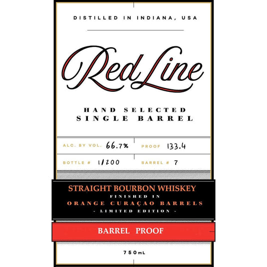 Red Line Single Barrel Bourbon Finished In Orange Curacao Barrels - Main Street Liquor