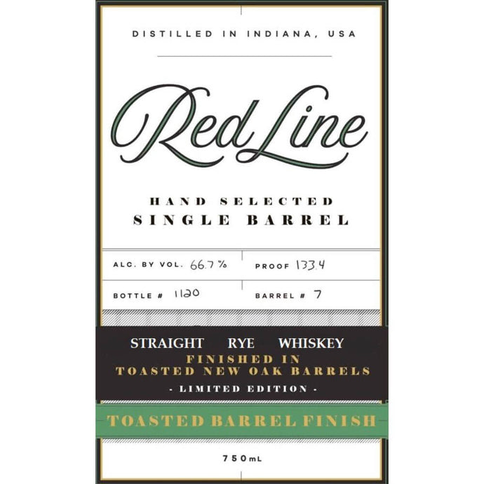 Red Line Single Barrel Rye Finished In Toasted New Oak Barrels - Main Street Liquor