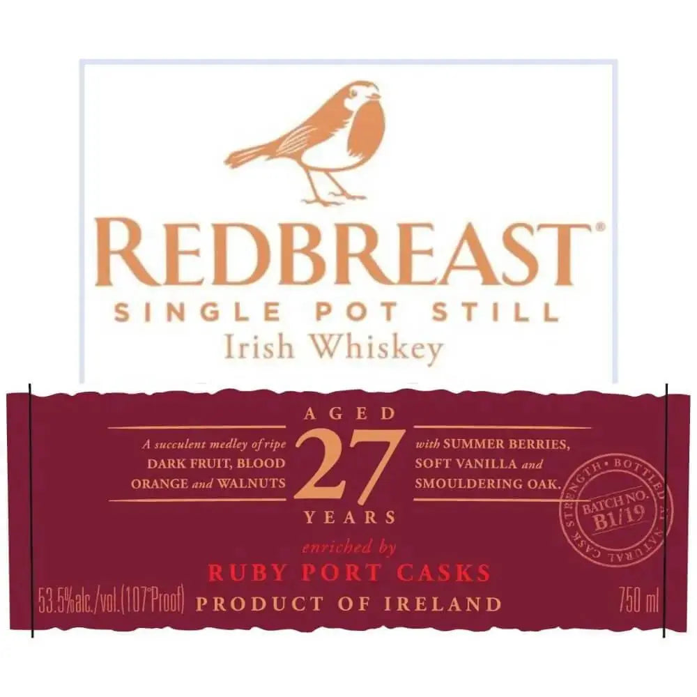 Redbreast 27 Year Old Ruby Port Casks - Main Street Liquor