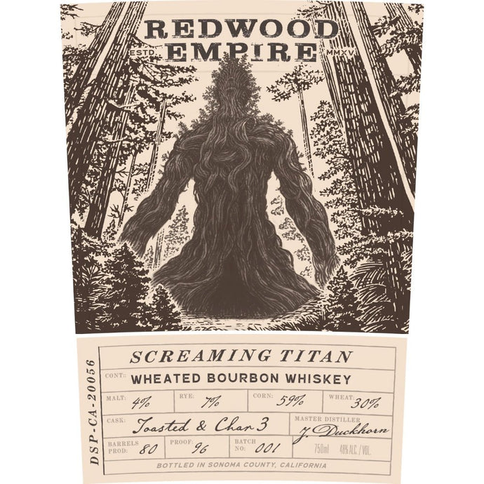 Redwood Empire Screaming Titan Wheated Bourbon - Main Street Liquor