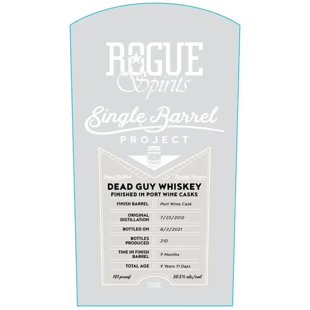 Rogue Single Barrel Project Dead Guy Whiskey Finished In Port Wine Casks - Main Street Liquor