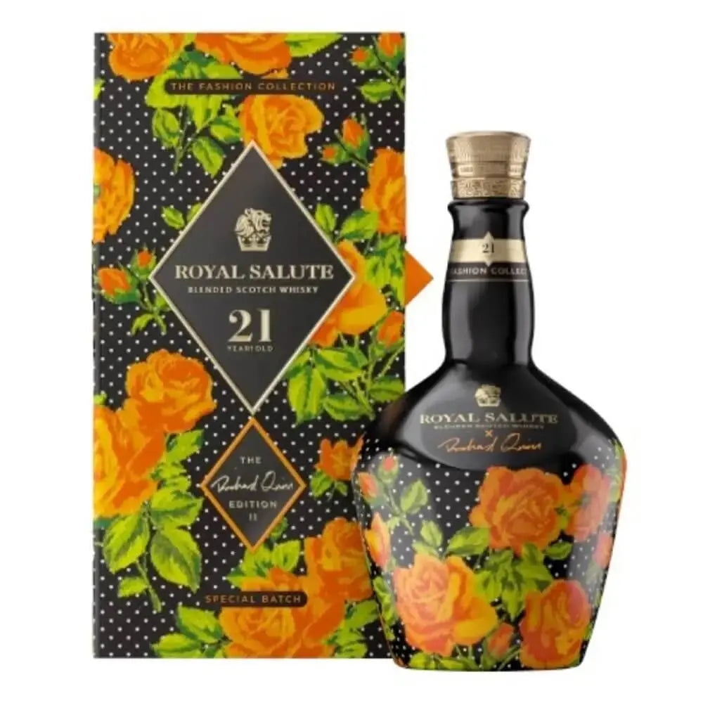 Royal Salute 21 Year Old Richard Quinn Edition II - Orange Roses and Polka Dots Print - Main Street Liquor