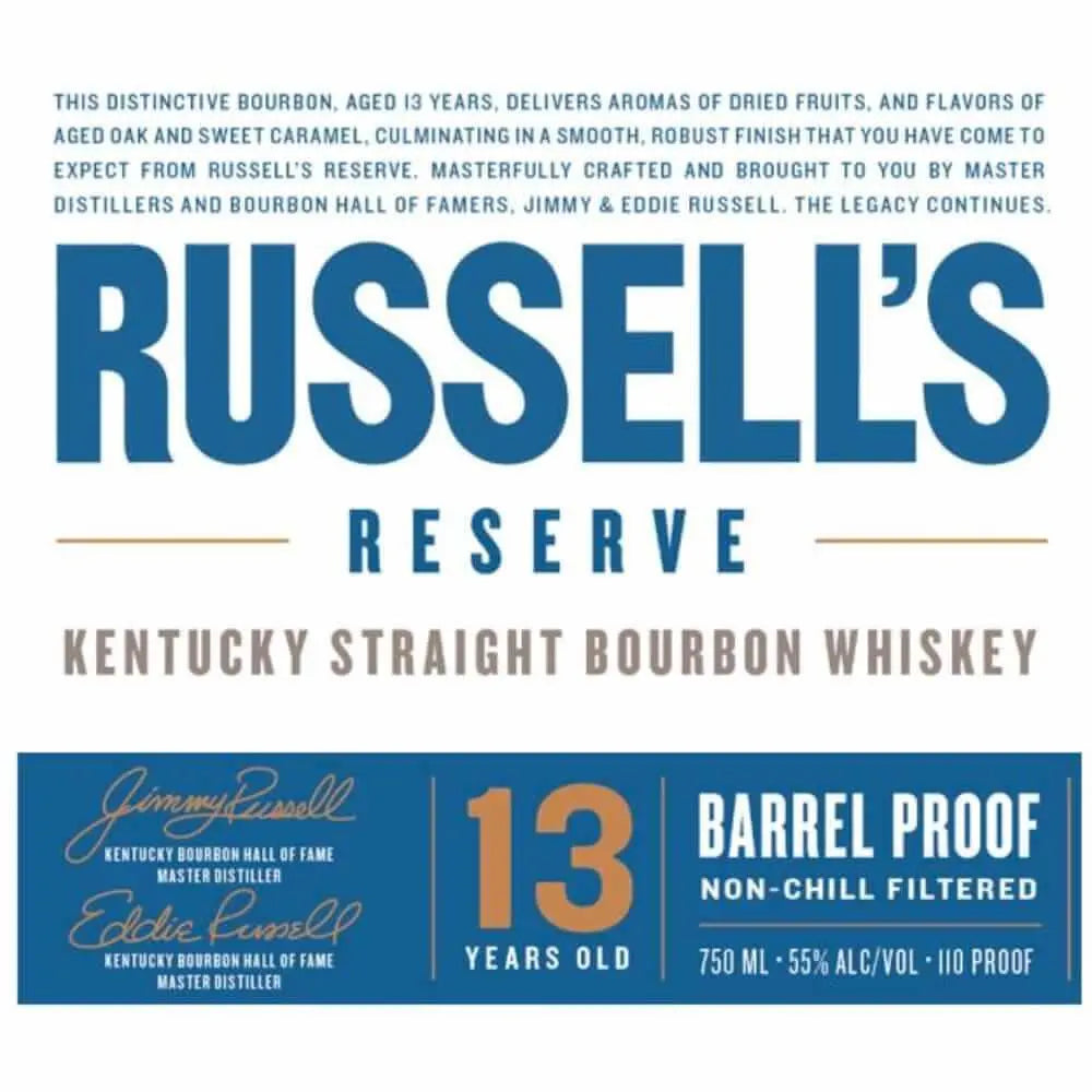 Russell's Reserve 13 Year Old Barrel Proof - Main Street Liquor