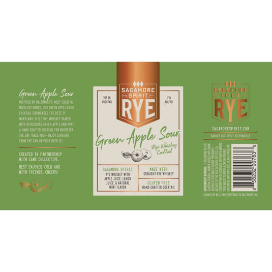 Sagamore Spirit Green Apple Sour Canned Cocktail 4PK - Main Street Liquor