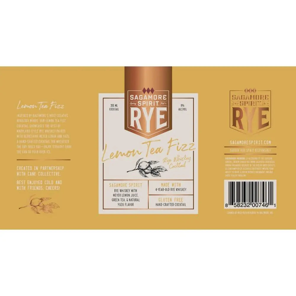 Sagamore Spirit Lemon Tea Fizz Canned Cocktail 4PK - Main Street Liquor