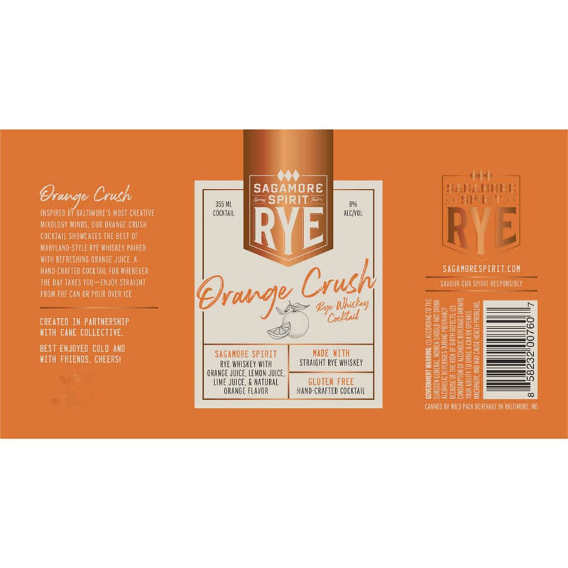 Load image into Gallery viewer, Sagamore Spirit Orange Crush Canned Cocktail 4PK - Main Street Liquor
