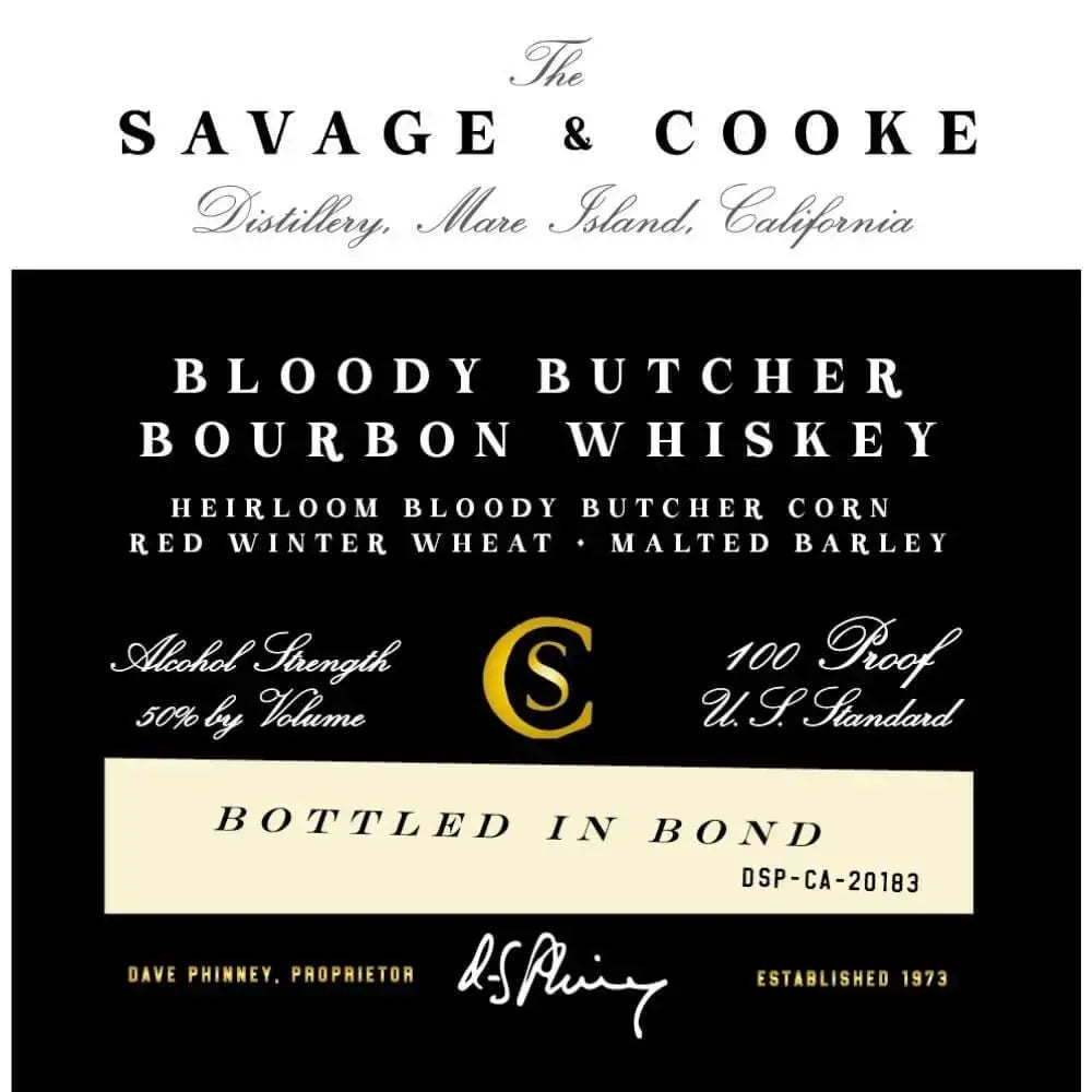 Savage &amp; Cooke Bottled in Bond Bloody Butcher Bourbon - Main Street Liquor
