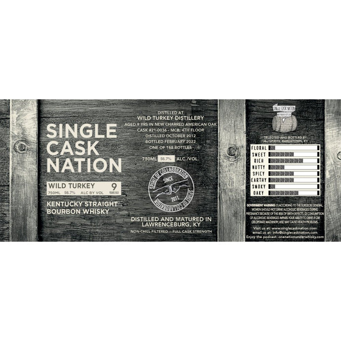 Single Cask Nation Wild Turkey 9 Year Old Bourbon - Main Street Liquor