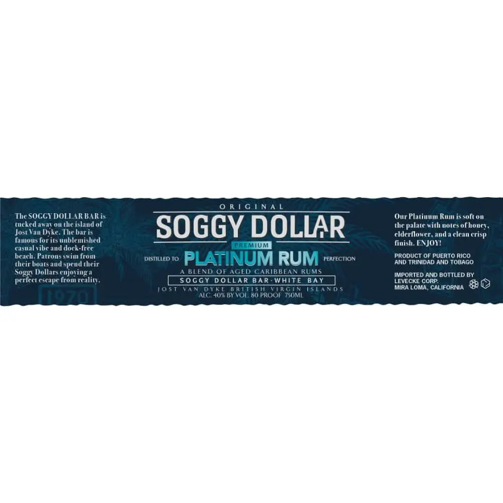 Soggy Dollar Premium Platinum Rum - Main Street Liquor