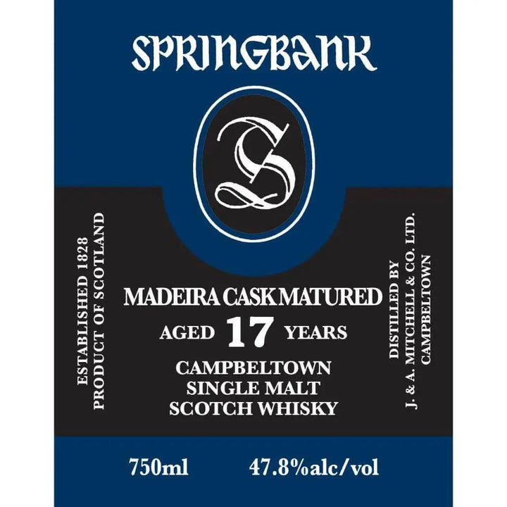 Springbank 17 Year Old Madeira Cask Matured - Main Street Liquor