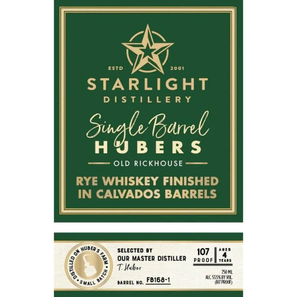 Starlight Old Rickhouse 4 Year Old Rye Finished In Calvados Barrels - Main Street Liquor