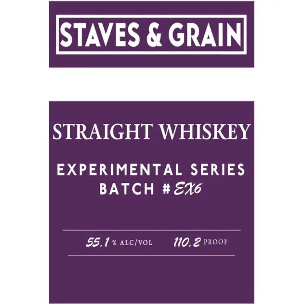 Staves & Grain Experimental Series Batch EX3 Straight Whiskey - Main Street Liquor