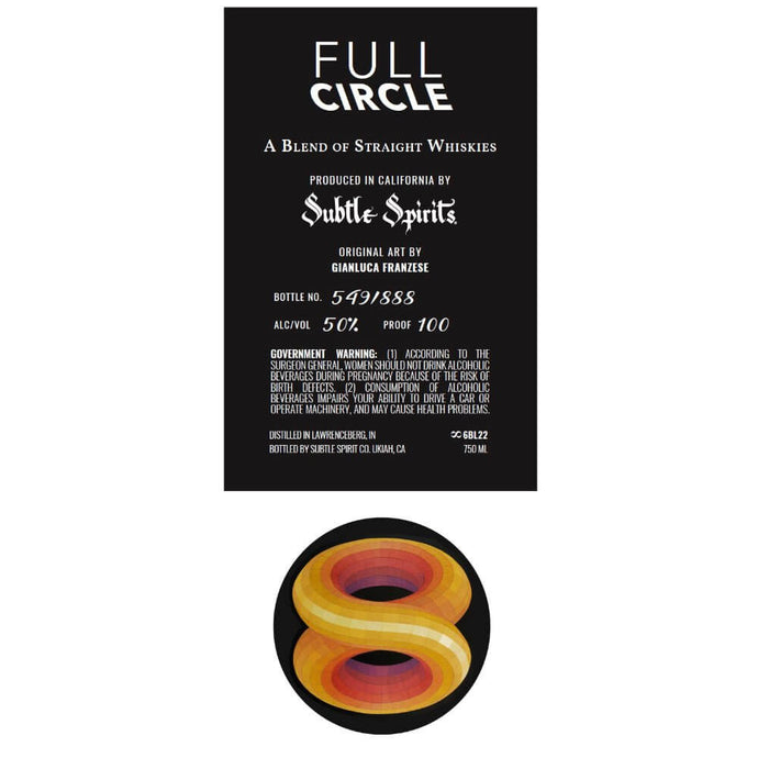 Subtle Spirits Full Circle Blended Whiskey By Gianluca Franzese - Main Street Liquor