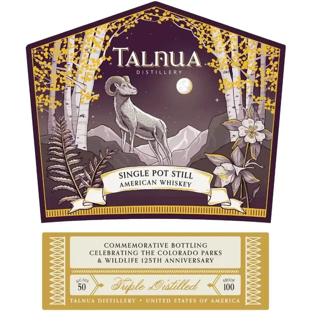Talnua Colorado Parks &amp; Wildlife 125th Anniversary Single Pot Still American Whiskey - Main Street Liquor