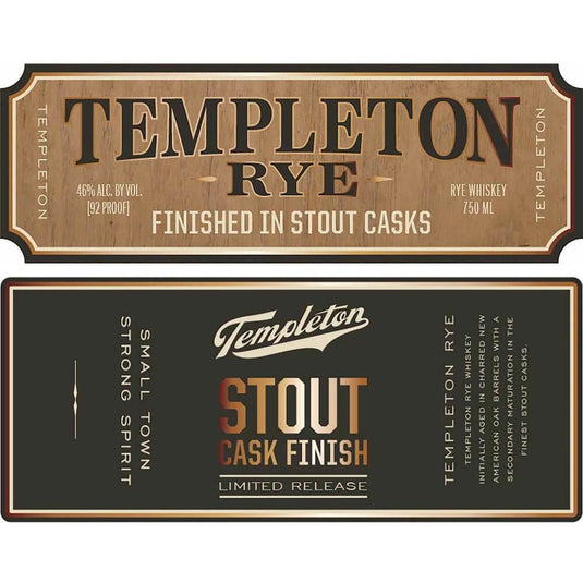 Templeton Rye 2022 Stout Cask Finished - Main Street Liquor