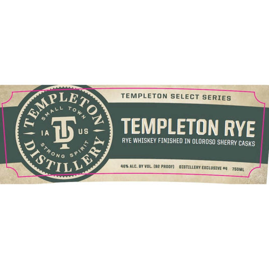 Templeton Rye Finished in Oloroso Sherry Casks - Main Street Liquor