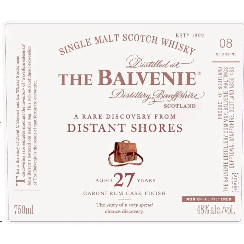 The Balvenie A Rare Discovery From Distant Shores 27 Year Old - Main Street Liquor