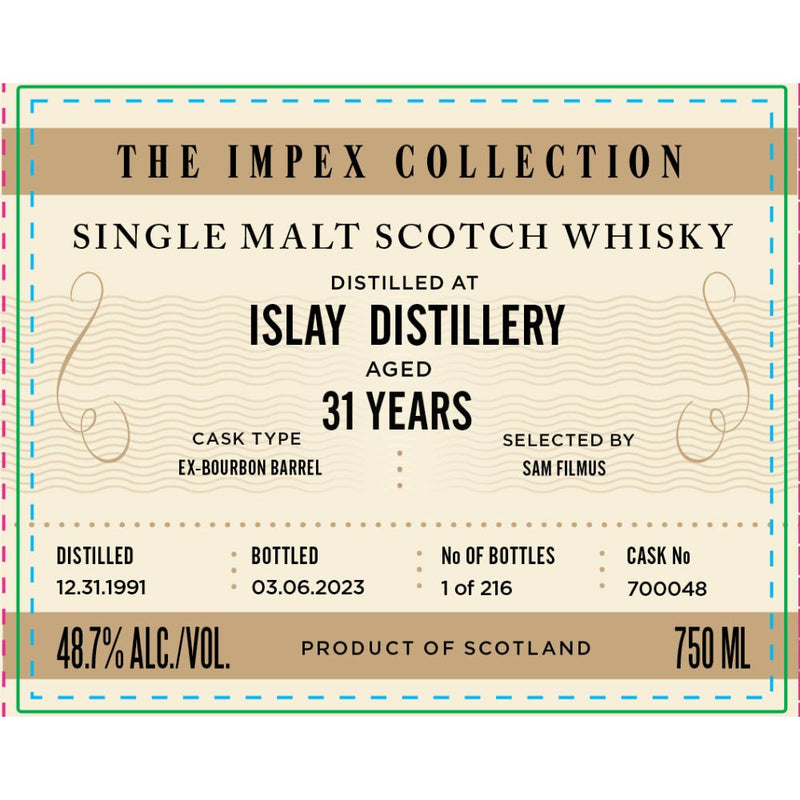 Load image into Gallery viewer, The ImpEx Collection Islay Distillery 31 Year Old 1991 - Main Street Liquor
