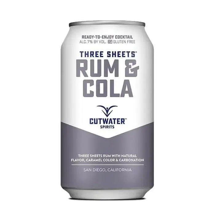 Three Sheets Rum &amp; Cola (4 Pack - 12 Ounce Cans) - Main Street Liquor