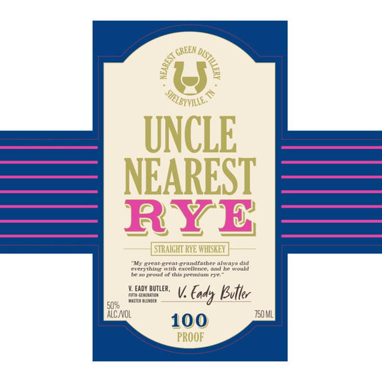 Uncle Nearest Straight Rye 100 Proof - Main Street Liquor