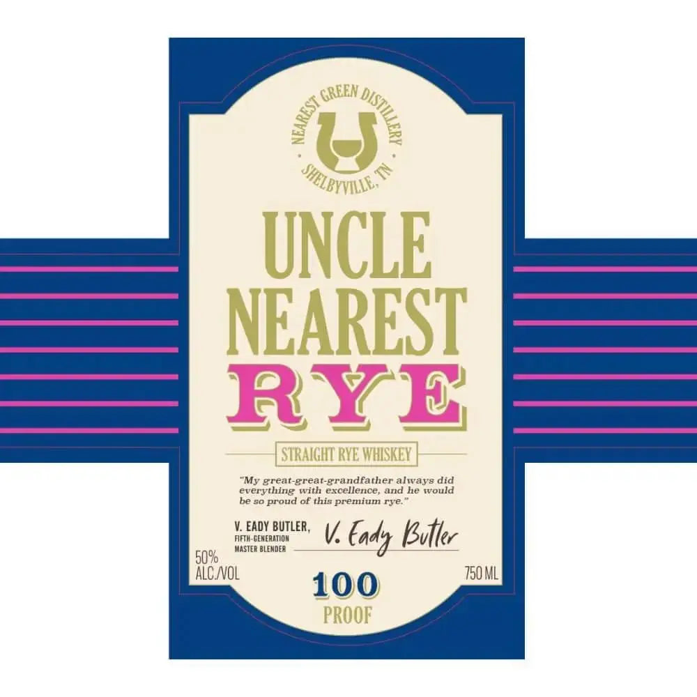 Uncle Nearest Straight Rye 100 Proof - Main Street Liquor