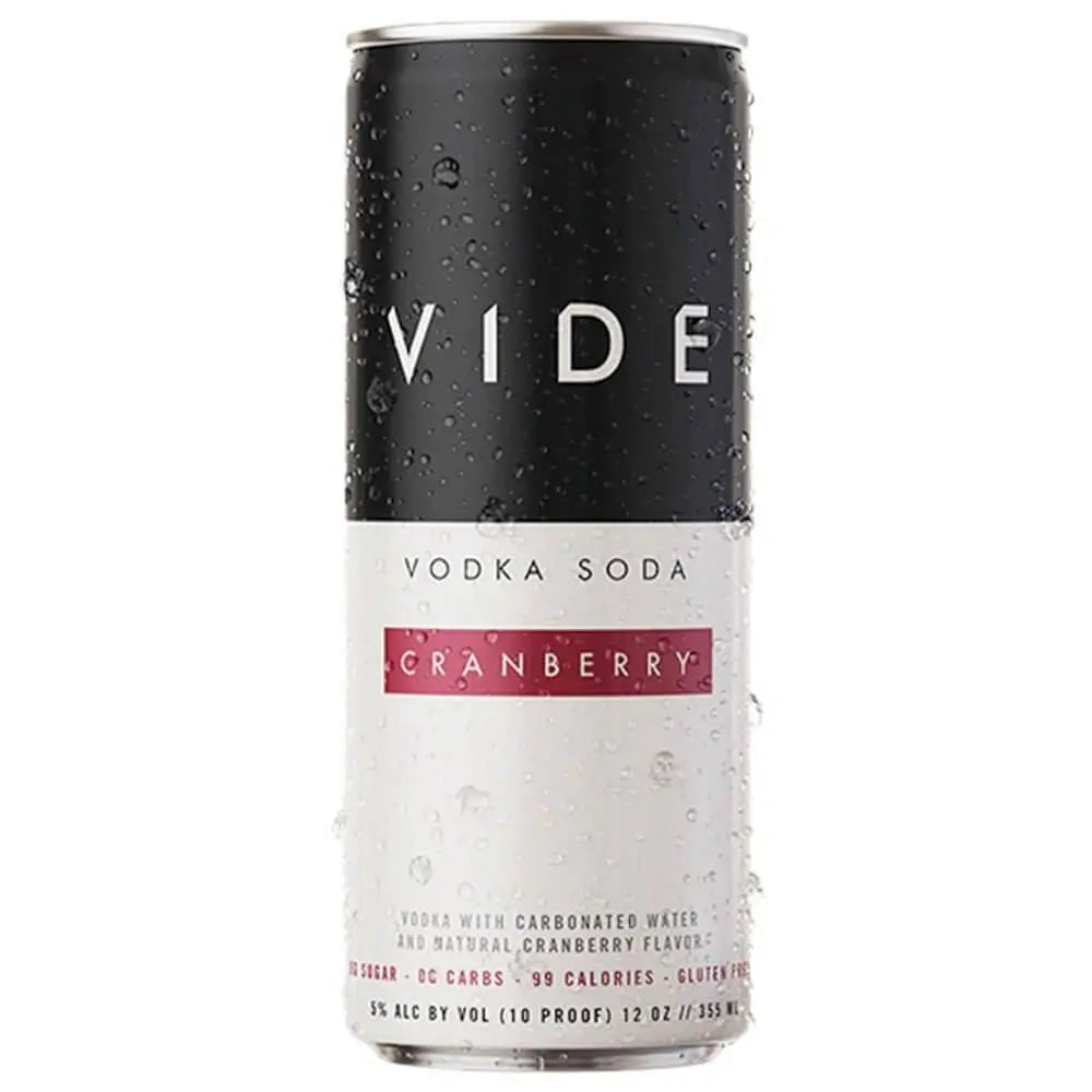 VIDE Cranberry Vodka Soda 4PK - Main Street Liquor