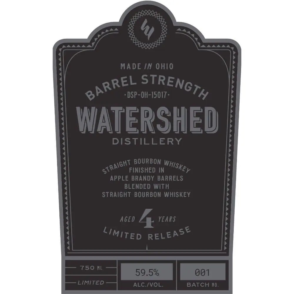 Watershed 4 Year Old Barrel Strength Straight Bourbon - Main Street Liquor