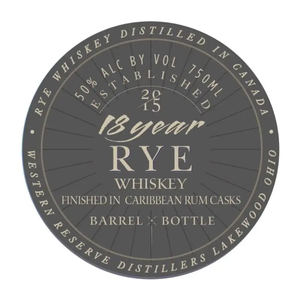 Western Reserve 18 Year Caribbean Rum Cask Finish Rye - Main Street Liquor