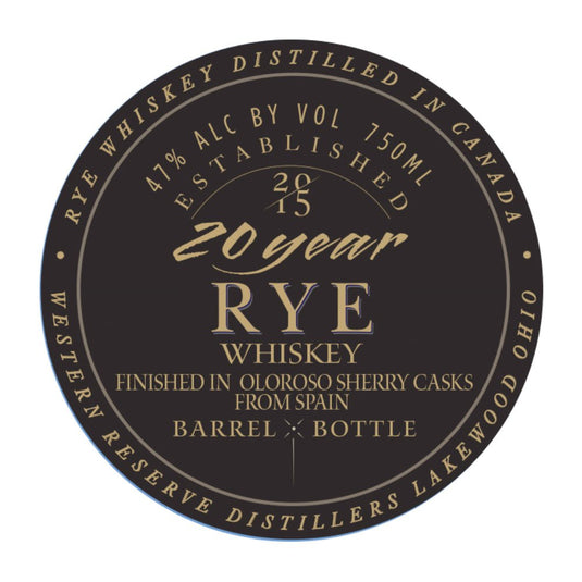 Western Reserve 20 Year Old Oloroso Sherry Cask Finished Rye - Main Street Liquor