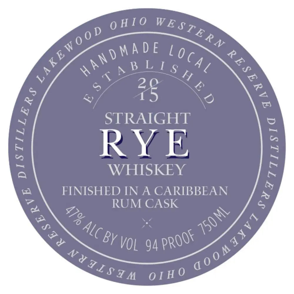 Western Reserve Caribbean Rum Cask Finished Straight Rye - Main Street Liquor