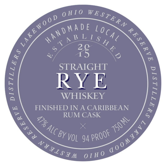 Western Reserve Caribbean Rum Cask Finished Straight Rye - Main Street Liquor