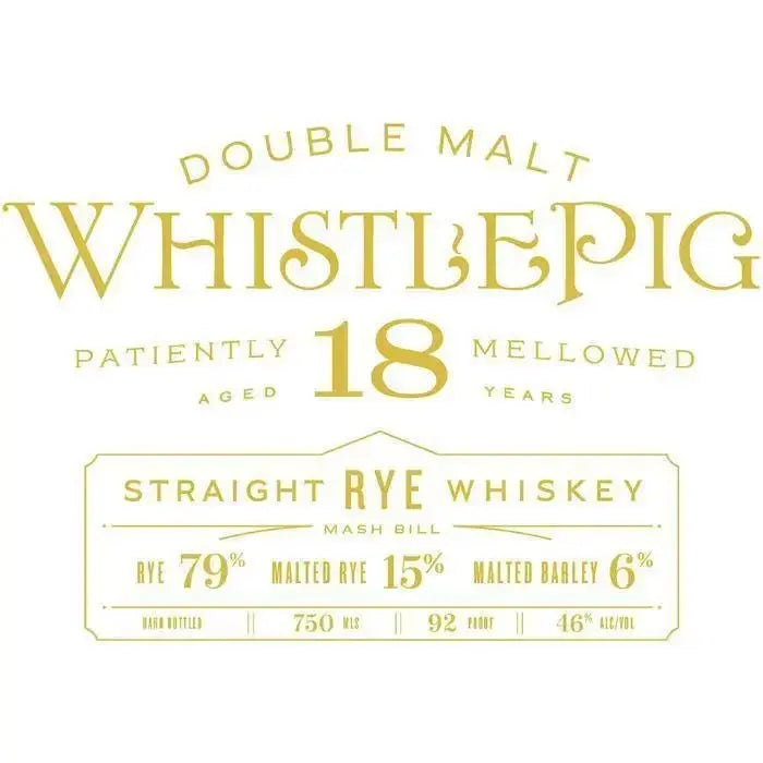 WhistlePig 18 Year Old Double Malt - Main Street Liquor