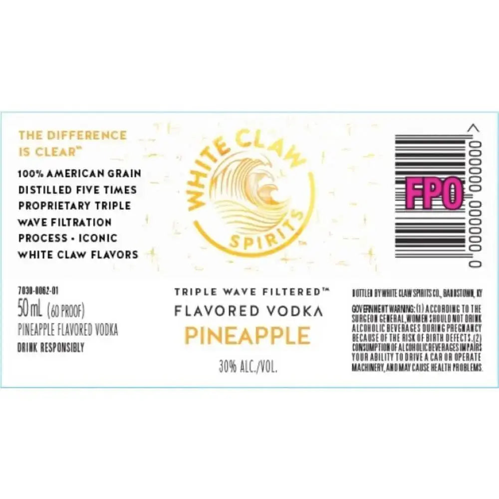 White Claw Spirits Pineapple Vodka 50mL 12 Pack - Main Street Liquor