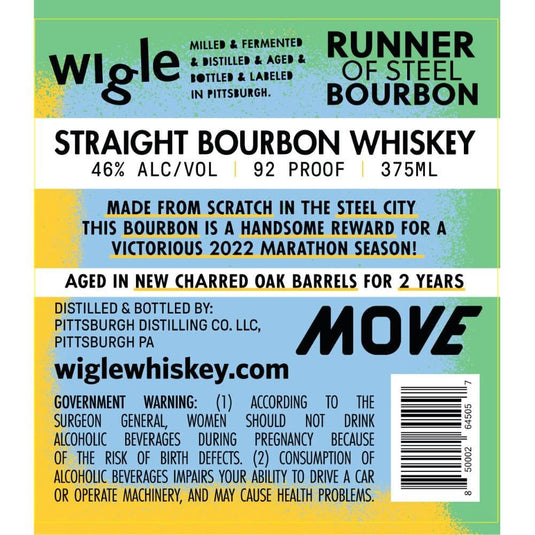 Wigle Runner of Steel Bourbon 2022 - Main Street Liquor