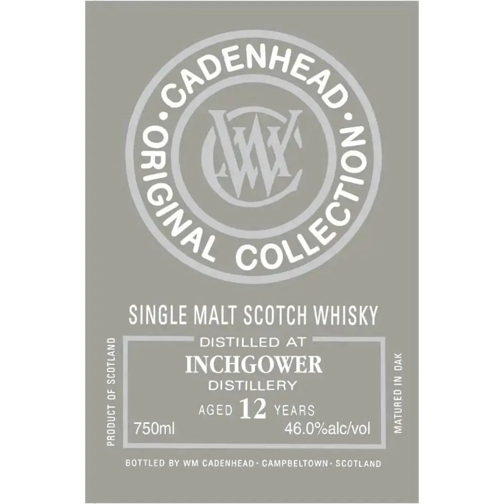 WM Cadenhead Inchgower 12 Year Old - Main Street Liquor