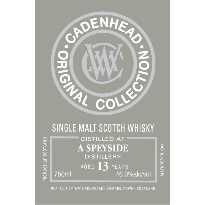 WM Cadenhead Original Collection 13 Year Old A Speyside Distillery - Main Street Liquor