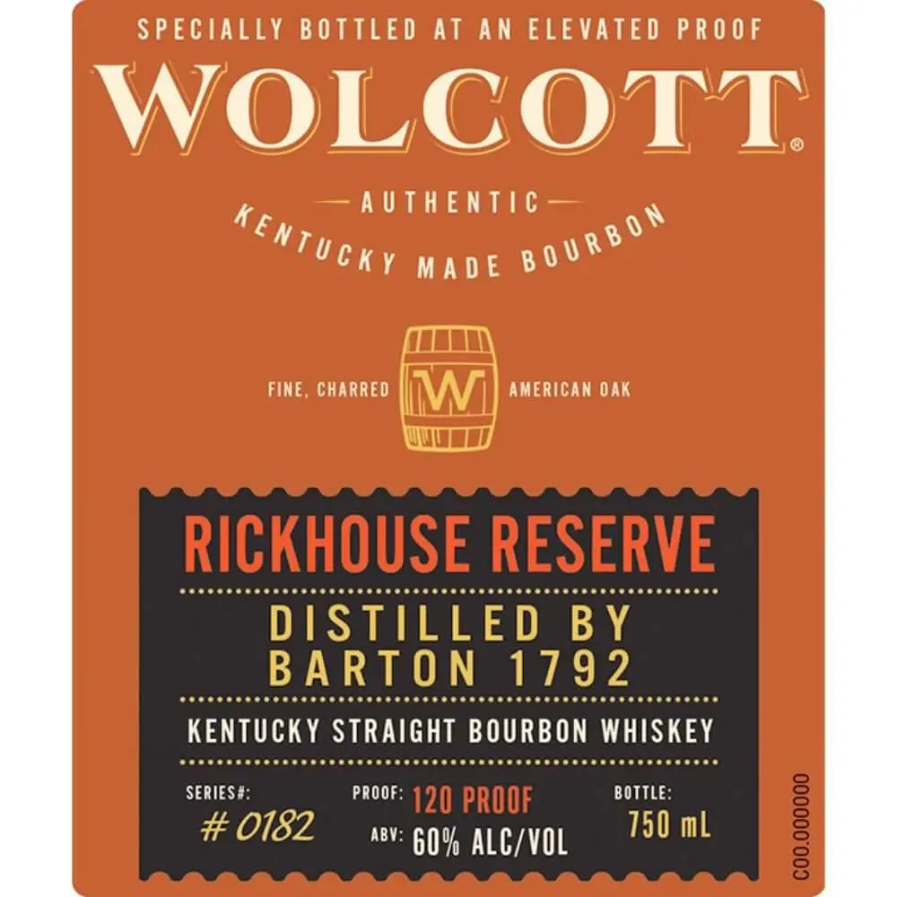 Wolcott Rickhouse Reserve Kentucky Straight Bourbon - Main Street Liquor