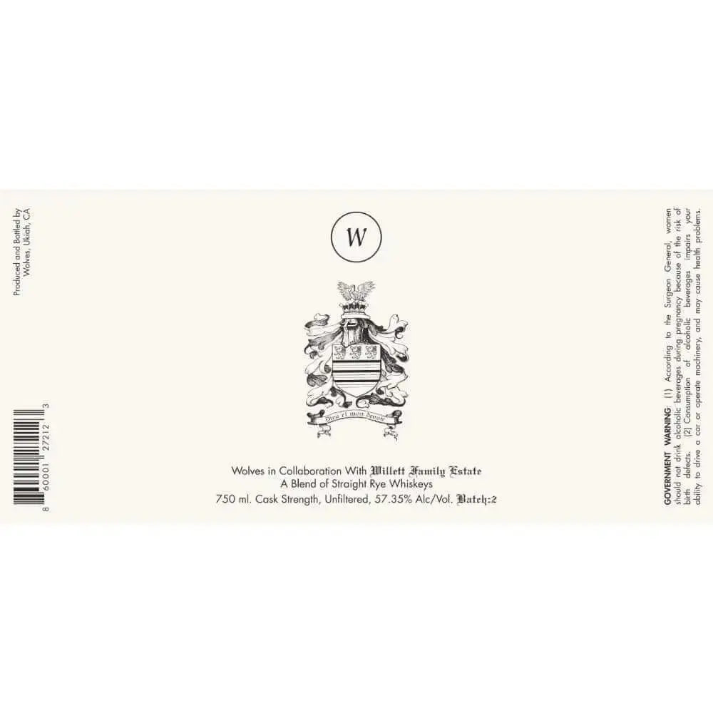 Wolves Whiskey X Willet Distillery The Rye Project Volume Two - Main Street Liquor