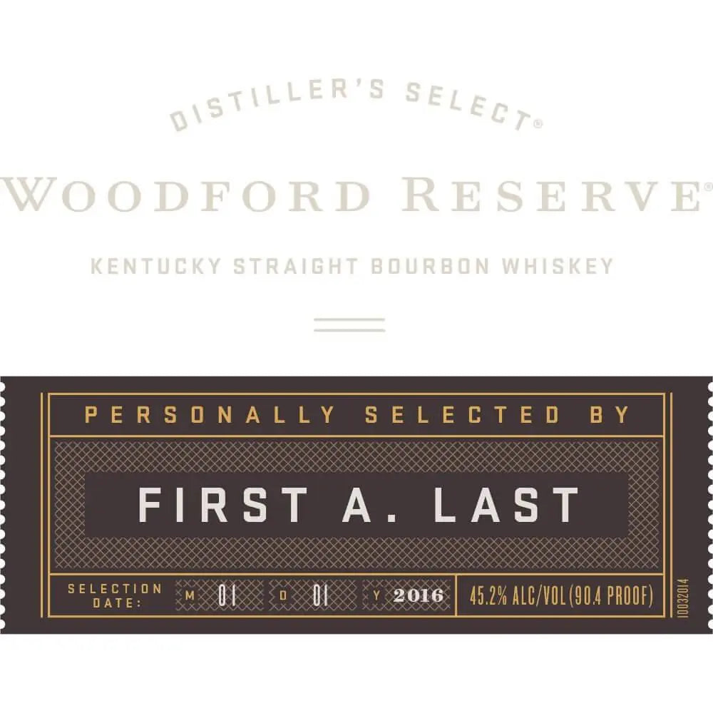 Woodford Reserve Distiller’s Select Personal Selection Bourbon - Main Street Liquor
