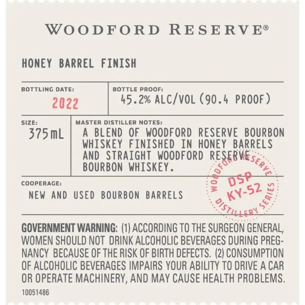 Woodford Reserve Honey Barrel Finish Bourbon - Main Street Liquor