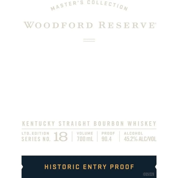 Woodford Reserve Master’s Collection Historic Entry Proof Straight Bourbon - Main Street Liquor