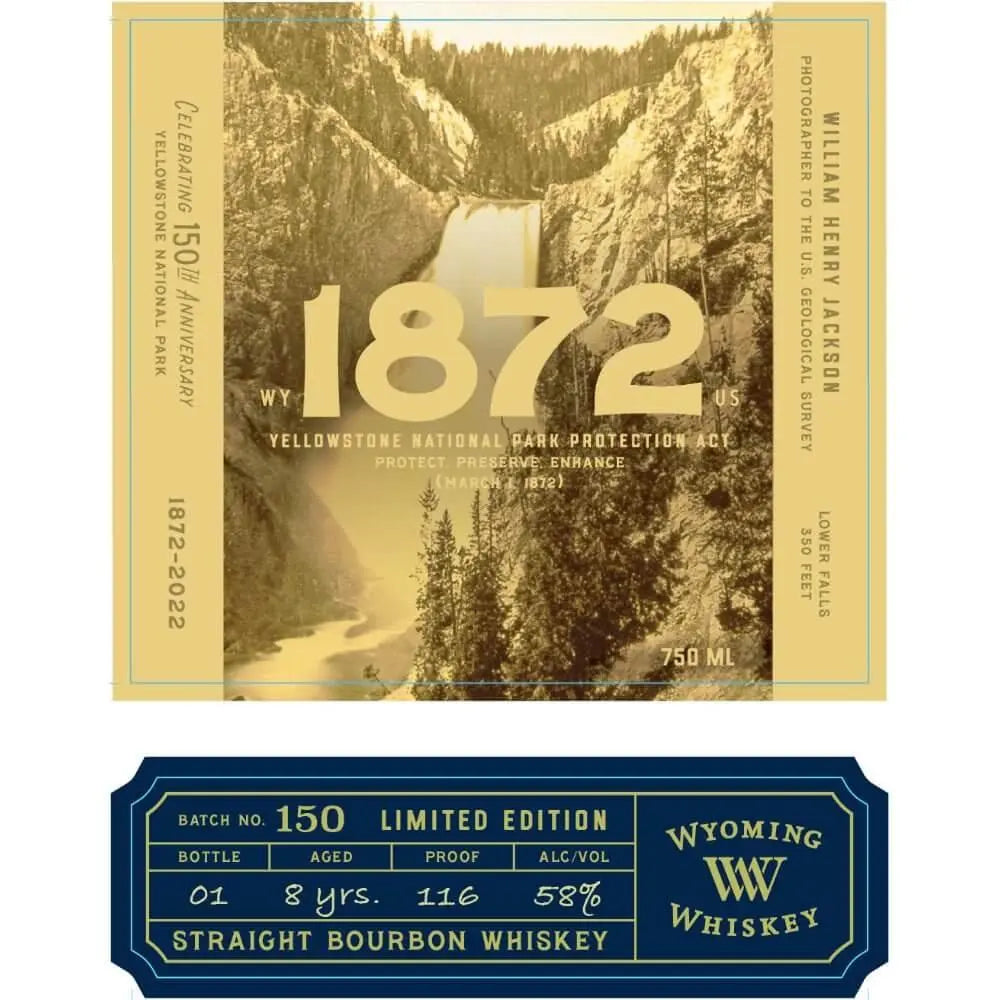 Wyoming Whiskey 1872 Straight Bourbon - Main Street Liquor