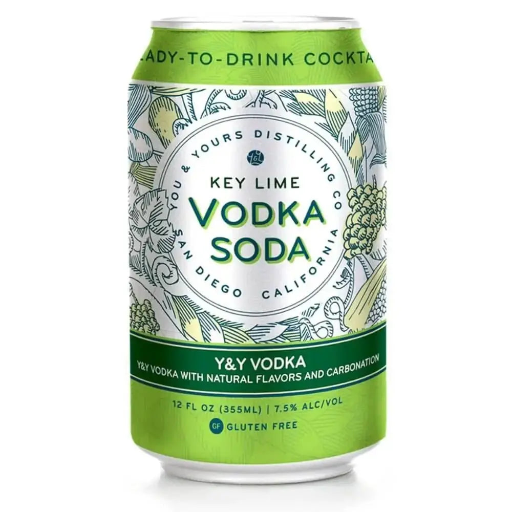 You &amp; Yours Distilling Key Lime Vodka Soda 4PK - Main Street Liquor