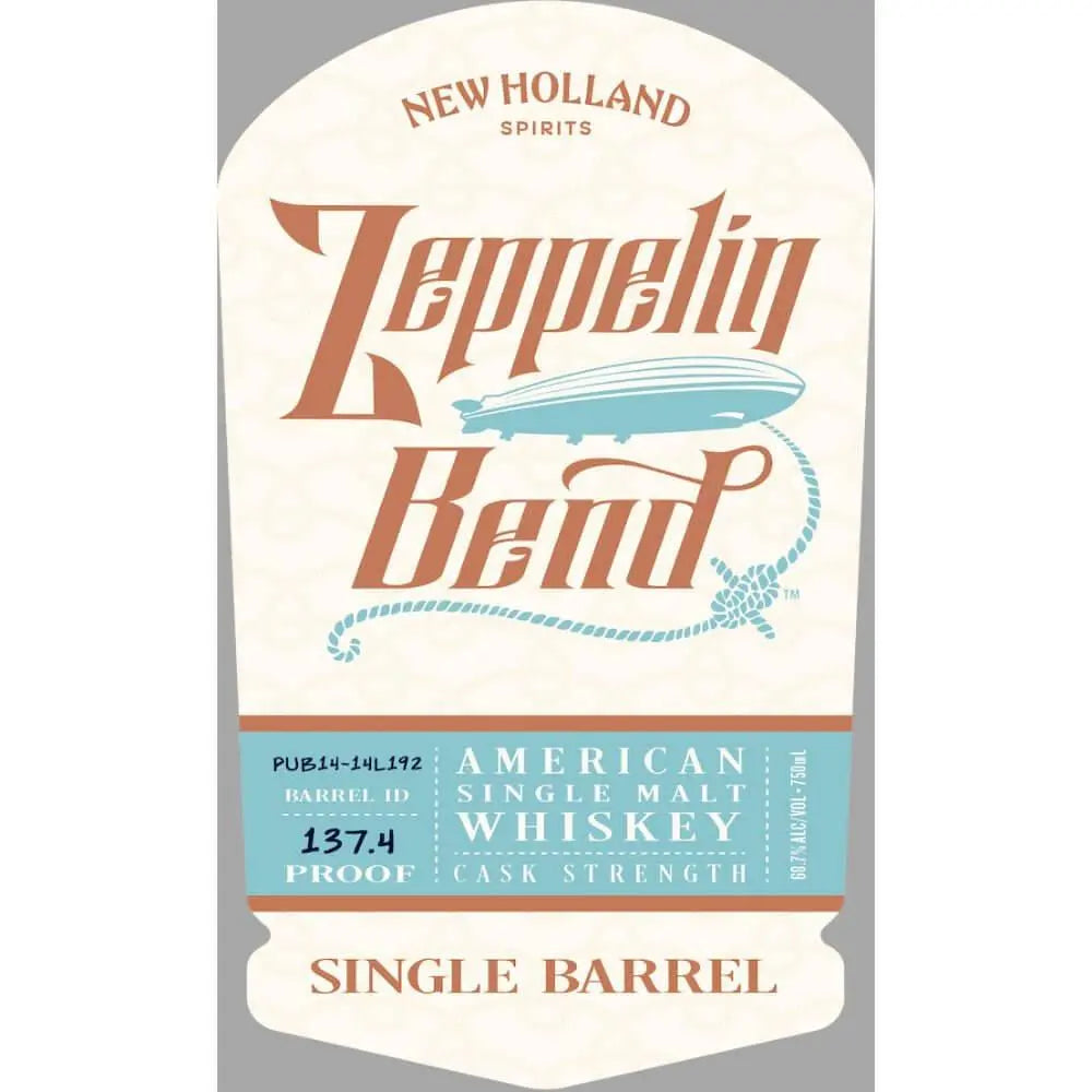 Zeppelin Bend Single Barrel Cask Strength American Single Malt - Main Street Liquor